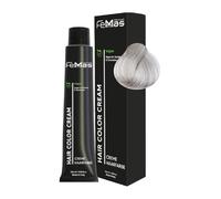 FemMas Tinte para el cabello Metálico Gris I Crema colorante con aceite de argán, queratina y ceramidas I Como coloración permanente o tinte para un resultado de color brillante y duradero I 100 ml
