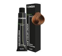 FemMas Tinte para el cabello rubio medio Amber Gold 7.83 I Crema Tinte para el cabello con aceite de argán, queratina y ceramidas I Como coloración permanente del cabello o tinte para obtener