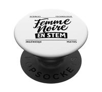 Femme Noire En Stem Femmes Francais Scientifique PopSockets PopGrip Adhesivo