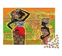 Femmes africaines Cadeau Unique Décoration Intérieure Art ethnique Style Jeu Éducatif Challenge Toy Adultes & Enfants Des 14 ANS 52x38cm/1000pcs
