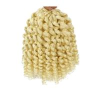 Femmes Cheveux - Pelucas de ganchillo jamaicanas de 8 pulgadas, pelo rizado trenzado para mujeres negras, 3 piezas (rubio)