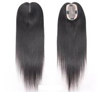 Femmes Cheveux - Topper para cabello humano sin flequillo, 3 x 5 pulgadas, monofilamento, base ancha, clip de topper, piezas para cabello superior de 16 pulgadas