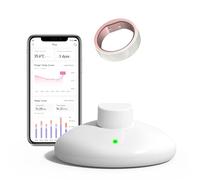 femometer Anillo Inteligente para Seguimiento de la fertilidad y la ovulación, Sensor portátil de Control de Temperatura con aplicación de sincronización automática, Talla 8