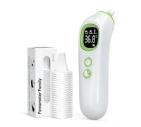 Femometer Family Termómetro de oído digital de alta precisión para bebés, niños y adultos, Tecnología Age Grouping, Pre-calenta Sonda termometro con Luz Noctura, 32 memorias