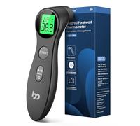 Femometer Family Termómetro para la fiebre sin contacto para bebés, niños y adultos, termómetro infrarrojo para la frente, termómetro rápido higiénico (negro puro)