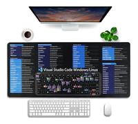 FEMONGY Alfombrilla atajos excel Italiano, 900 x 400 mm, Alfombrilla ratón xxl, Tapete escritorio, Diseño impermeable engrosado, Atajos de teclado de visual studio code Windows/Linux, Italiano