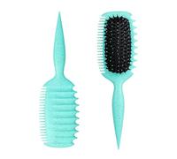 FEMONGY Bounce curl brush, Cepillo curly rizos, Cepillo definidor de rizos, Peinado 3 en 1 original, para peinar y dar forma, reduce los tirones y la separación, unisex (verde)