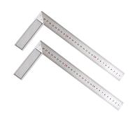 FEMONGY Regla de metal, 2pcs 300mm Escuadra para carpintero Utilizado en diseño arquitectónico Medir Dibujo, fabricada en aleación de aluminio