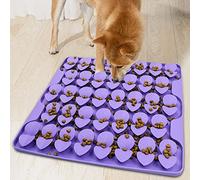 Femont Alfombrilla de olfateo para perros grandes, alfombrilla de silicona para lamer la alimentación lenta, fomenta la habilidad natural de forrajeo, alivia el estrés, juguete interactivo para perros