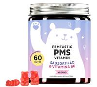 Femtastic PMS Vitamin - con 30 mg de Sauzgatillo por ración, Vitamina B6, Melisa, Dong Quai - 60 unidades (1 mes) - Vegano - Bears with Benefits