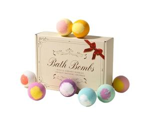Fenayuu Bombas de Ducha,Set de Spa Cambia de Color Orgánico | 12 Unidades de Bolas de Baño para Cestas Regalo | para Adultas, Mujeres, Niñas, Esposa, Hogar, Bañera, Viaje
