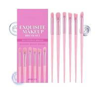 Fenayuu Brochas Para Maquillaje De Ojos | 6 Piezas Con Agarre Cómodo Para Precisión | Pinceles de Sombras de Ojos Kit de Maquillaje,Para Mezcla De Polvo Y Crema Para Mujeres Y Niñas