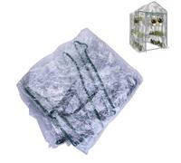 Fenayuu Funda protectora para invernadero, 143 x 143 x 195 cm, PVC para plantas, invernadero, con puerta enrollable con cremallera, resistente al invierno, estable