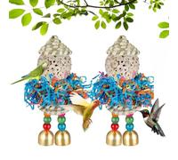 Fenayuu Juguetes De Forrajeo para Aves - 2 Piezas Accesorios Masticables para Mascotas | Bola Estimulante para Entrenamiento de Jilguero Guacamayo Cacatúa Canario y Ninfas