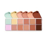 Fenayuu Paleta Correctora En Crema,12 Colores Fácil De Difuminar Maquillaje Corrector | Textura Cremosa Y Fácil De Difuminar Con Cobertura Completa Para Mujeres Y Jóvenes