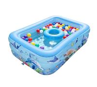 Fenayuu Piscina Hinchable,Rectangular Hinchable Gruesa, Reforzada,Piscina para los Niños Pequeños - para Jardín Exterior Verano Natación Camping Niños Niñas de 1 a 4
