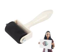 Fenayuu Rodillo de Caucho - Rodillo Manual con Mango de Madera | Aplicador de Tinta y Pintura para Proyectos de Arte, Impresión, Estampación, Papel Pintado, Transferencia y Scrapbooking