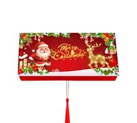 Fenayuu Sobres para Dinero de Navidad,Librito De 10 Ranuras para Rellenar Medias Festivas - Folleto De Dinero Navideño Plegable - para Niñas Mujeres Hombres Fiesta de Cumpleaños Reunión Familiar