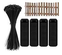 Fence Attachment Mount Kit, PVC Fence Mounting Set, Privacy Barrier Fixing Accessories, Weatherproof UV Resistant Design, 1.3x0.67x0.16 inch For Balcony, Railings, Terrace, Garden