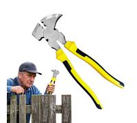 Fence Cutter, Barbed Wire Pliers Tools, Heavy Duty Multifunctional Hand Tools with Hammer Head, Nail Puller for Bending, Cutting & Gripping, Sturdy and Versatile Tool for Fence Installation