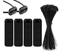 Fence Fastenings Kit, PVC Privacy Fence Mounting Pad, 1.3x0.67x0.16 Inches, UV-Resistant Secure Attachment Set, Sturdy Barrier Clips, Weatherproof Fixing Accessories for Garden