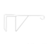 Fence Plant Hanger - Durable White Steel Wall Hook for Indoor Outdoor Use | Decorative Powder-Coated Mount Bracket for Lanterns, Baskets, Wind Spinners, Garden Decor, Porch Rail, Balcony, Fence lyne