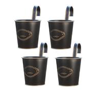 Fence Planters, Metal Plant Holder, Detachable Hook Basket with Sturdy Layer, Patio Utility with Refined Texture, 18×10.6×8cm Garden Category, Flower Pot Hangers for Yard and Balcony