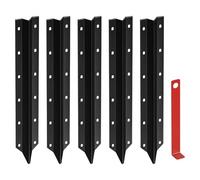 Fence Post Fixer | 42 x 6 cm Heavy-Duty Metal Repair Stakes, 5 piezas soporte Kit | Broken Wood And Fence Post Maintenance, Garden, Yard, Driveway, Patio, Lawn, Farm, Park With Easy Installation