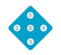 Fencing Practice Target - 13" PU Leather Wall Mounted Pad | 5 Bulls Eye Striking Training Board, Shockproof Foldable Foil Saber Epee Auxiliary Skill Improvement Tool with Hardware Hooks