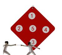 Fencing Training Equipment - 33x33cm Wall-Mounted Fencing Training Target,Compact Equipment Games, Increase Fenccing Consistency Home Auxiliary Tool with Five Bulls-Eye For Home Indoor Gym