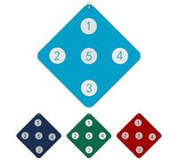 Fencing Training Equipment - Wall Mounted Practice Target | PU Leather Foldable Auxiliary Tool with Five Bulls-Eye, Hardware Hooks, Skill Improvement for Saber Enhancement