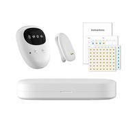 FENCY Alarma inalámbrica de enuresis para niños y niñas, recargable por USB, alarma inalámbrica para orinal con sonidos y vibración, sensor de mojar la cama para niños, color blanco