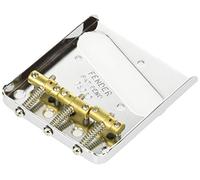 Fender 009-1114-049 3-silla American Vintage 'Hot Rod' 'Telecaster Asamblea Puente con latón Compensada Sillas de montar, níquel