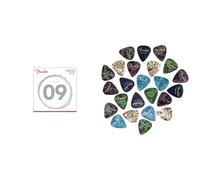 Fender, 073/0150/403 Cuerdas de guitarra 150 originales & 351 Shape Premium Picks 24 Count