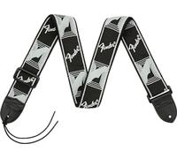Fender 099-0681-543 Correa con monograma de 2 "en negro, gris claro, gris oscuro