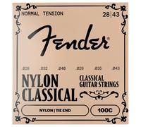 Fender 100C Nylon Classical Acoustic Guitar Strings Clear/Silver Tie End .028-.043 Gauges