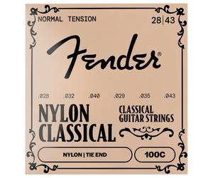 Fender 100C Nylon Classical Acoustic Guitar Strings Clear/Silver Tie End .028-.043 Gauges