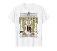 Fender 1946 Electric Guitar Wings and Celtic Style Framing Camiseta