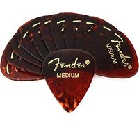 Fender Púas clásicas de celuloide para guitarra con forma 351, concha de tortuga, mediano, paquete de 144