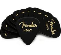 Fender® 351 - Púas clásicas de celuloide con forma 351, 12 unidades, color negro
