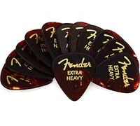 Fender® 351 Shape Classic Picks - Púas de celuloide (12 unidades, grosor: X-Heavy, color tortuga)