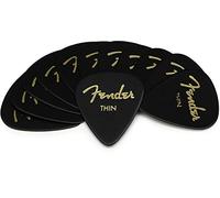 Fender® 351 Shape Classic Picks - Púas de celuloide (forma 351, 12 unidades, grosor: fino, color: negro)