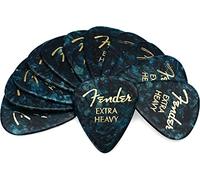 Fender® 351 Shape Classic - Púas de celuloide con forma 351, paquete de 12 unidades, grosor: X-Heavy Color: Ocean Moto