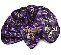 Fender® 351 Shape Classic Púas de celuloide Forma 351 Pack de 12 Espesor: X-Heavy Color: Púrpura Moto