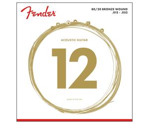 Fender 80/20 70L Bronze Ball End Acoustic Strings 12-52