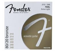 Fender 80/20 cuerdas bronce guitarra acústica 10-48