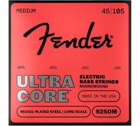 Fender 9250 Ultracore Cuerdas de Bajo Acero Niquelado .045-.105 4x | Cuerdas bajo eléctrico 4, calibre 45-105, acero niquelado, rock