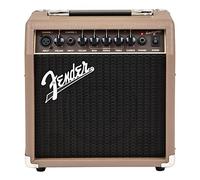 Fender Acoustasonic 15 - Amplificador de Guitarra Combinado, 15 W, Apto para Guitarra acústica, marrón, Incluye Doble Entrada (micrófono + Guitarra), para Cantante y Compositor