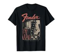 Fender American Flag Guitar Panels Outline Camiseta