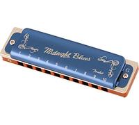 Fender® Armónica diatónica Midnight Blues Harmónica (10 agujeros, afinación: G, edición limitada), color azul